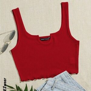 Red crop top